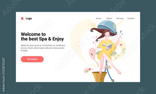 web page design templates for beauty, spa, wellness, natural products, cosmetics, body care. Modern vector illustration concepts for website and mobile website development. 