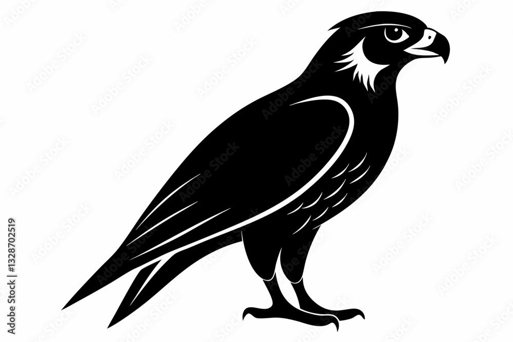 Fototapeta premium falcon line art silhouette vector illustration