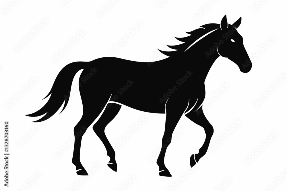 horse line art silhouette vector illustration horse line art silhouette vector illustration