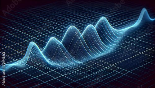 Wifi Signal A smooth and steady waveform representing a stable signal, with small oscillations shown on a fine g2
