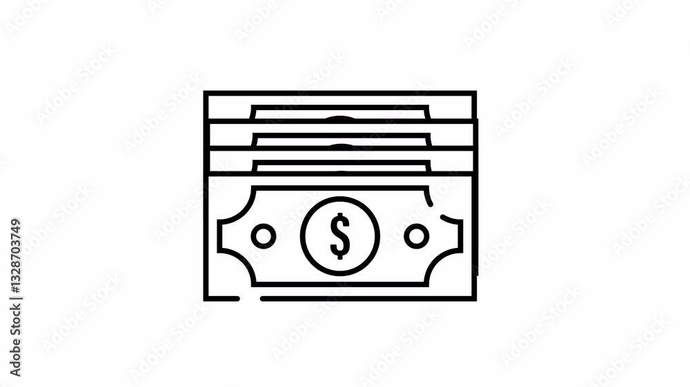 Stack of Dollar Bills - Financial Animation Alpha Channel Stack of Dollar Bills - Financial Animation Alpha Channel