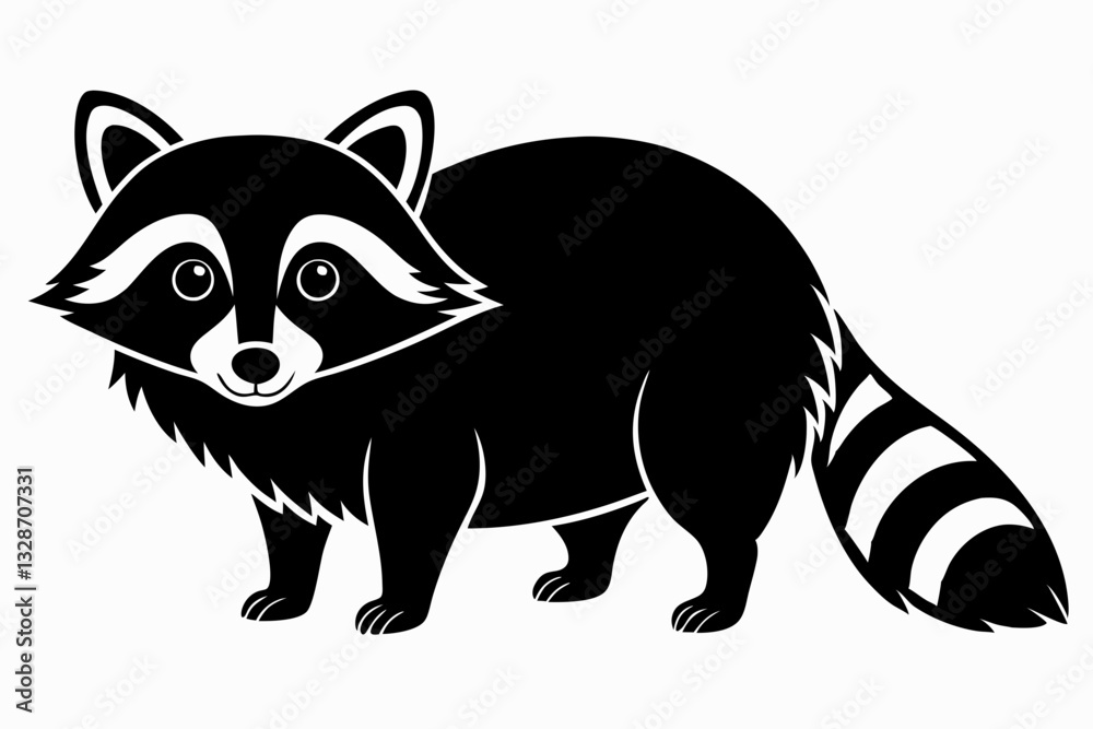 raccoon line art silhouette vector illustration raccoon line art silhouette vector illustration