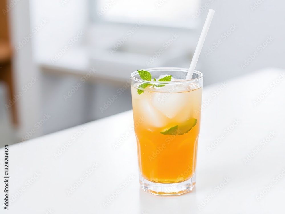 Fototapeta premium Refreshing Iced Tea with Mint and Lime