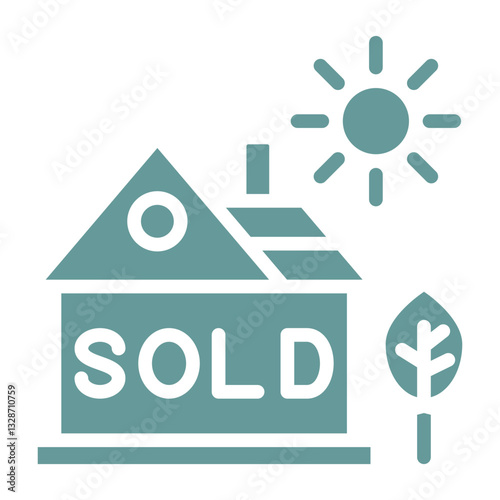 Vector Design House Sold Icon Style