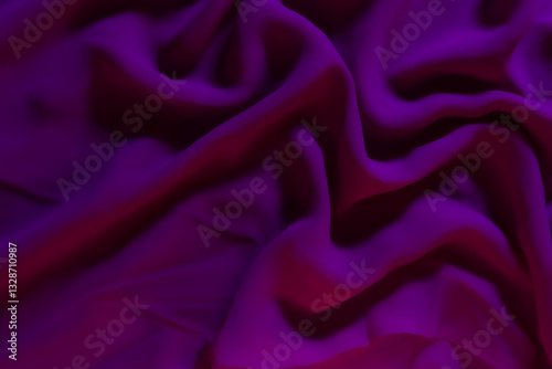 Vibrant Purple Fabric with Soft Folds – Elegant Abstract Textile Background