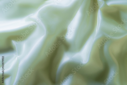 Elegant Light Blue Satin Fabric with Soft Folds – Abstract Texture