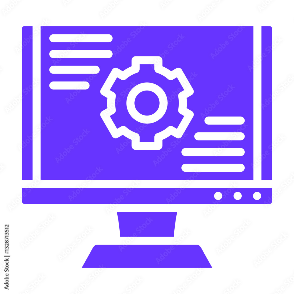 Vector Design Monitoring Icon Style Vector Design Monitoring Icon Style