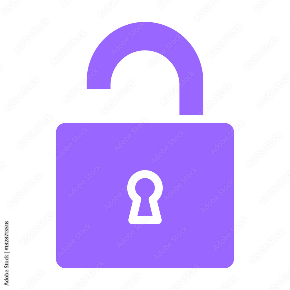 Vector Design Unlocked Icon Style Vector Design Unlocked Icon Style