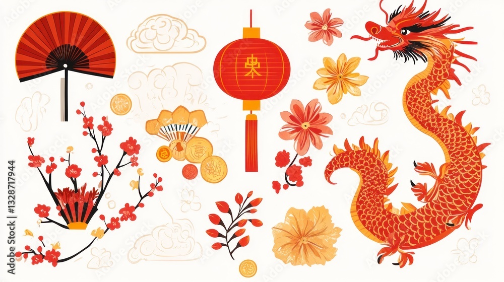 Obraz premium Chinese New Year Design Elements (2)