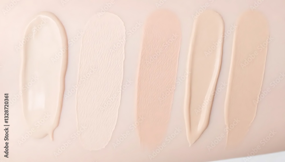 Obraz premium Liquid Foundation A Warm Beige Shade Various Textures