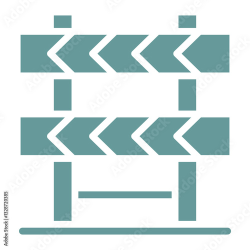 Construction Barrier Vector Design Icon Style