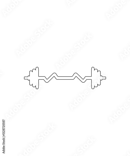 Fitness icon with thin outline