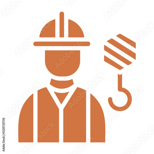 Crane Operator Vector Design Icon Style