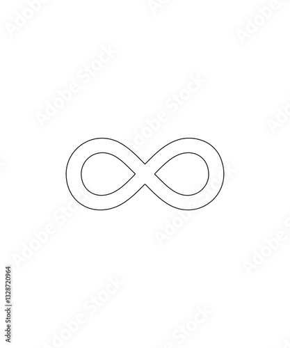 Infinity icon with thin outline