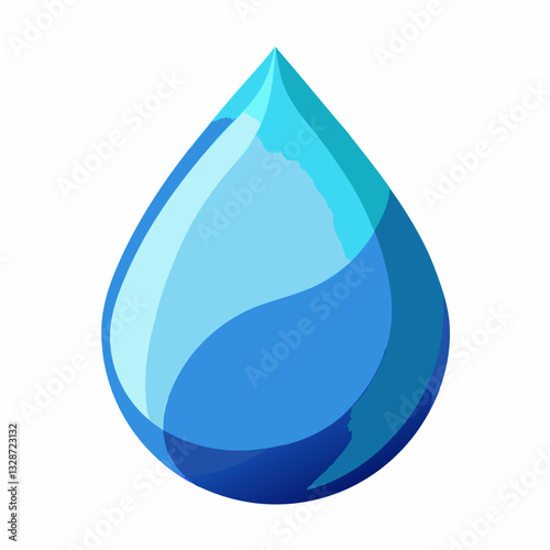 abstract water droplet with smooth gradient 