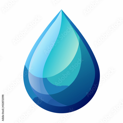 abstract water droplet with smooth gradient 