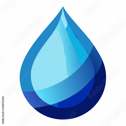 abstract water droplet with smooth gradient 