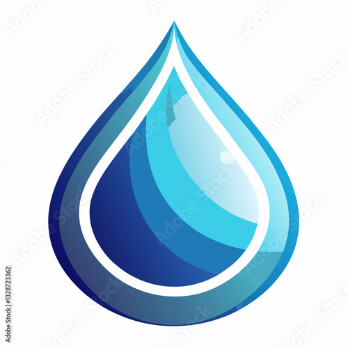 abstract water droplet with smooth gradient 