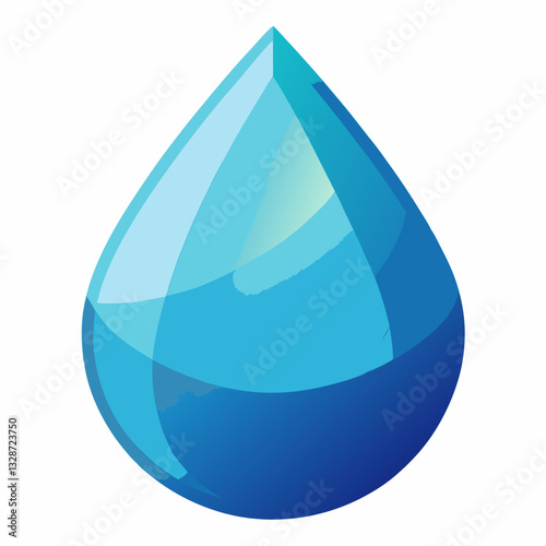 abstract water droplet with smooth gradient 