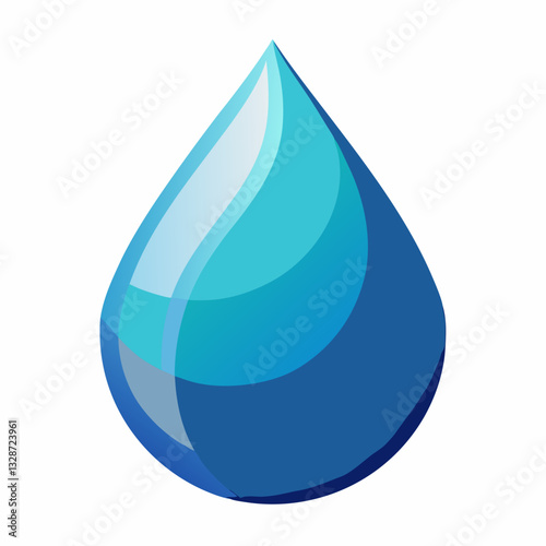 abstract water droplet with smooth gradient 