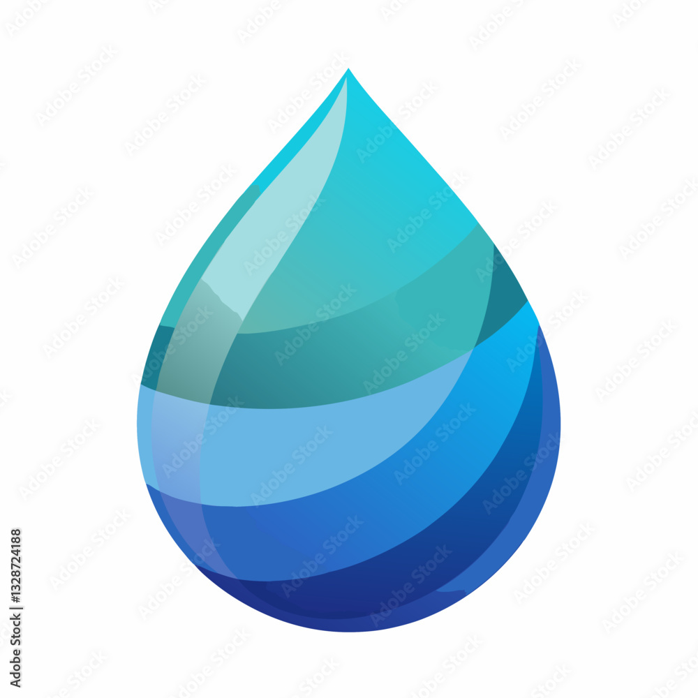 abstract water droplet with smooth gradient 