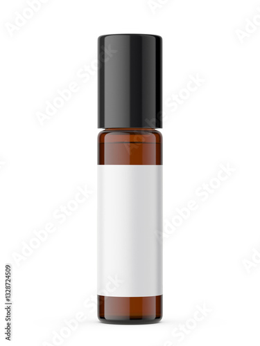 Small glass bottle mockup