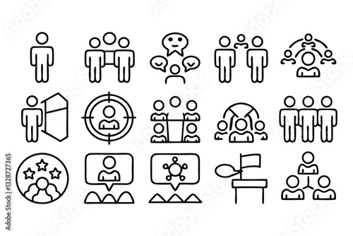 soft skills concept editable stroke outline icon i