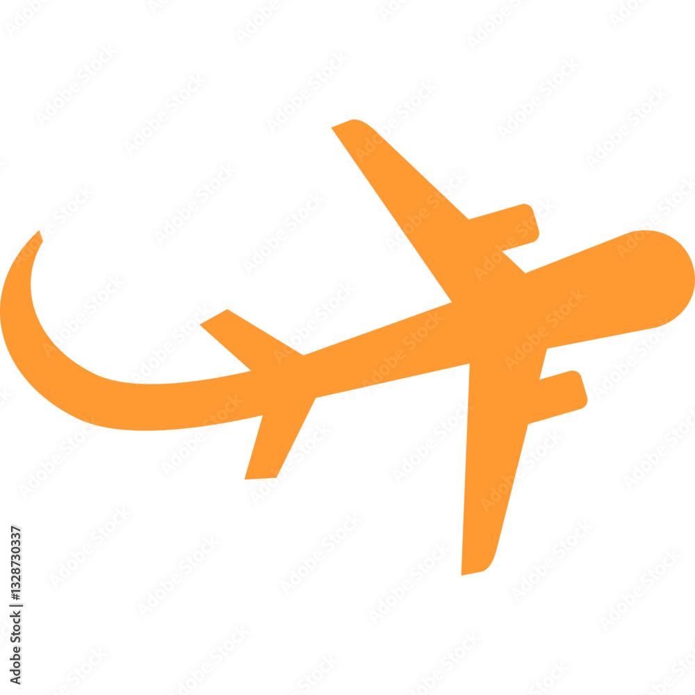 Obraz premium Minimalist Flat Plane Icon Vector