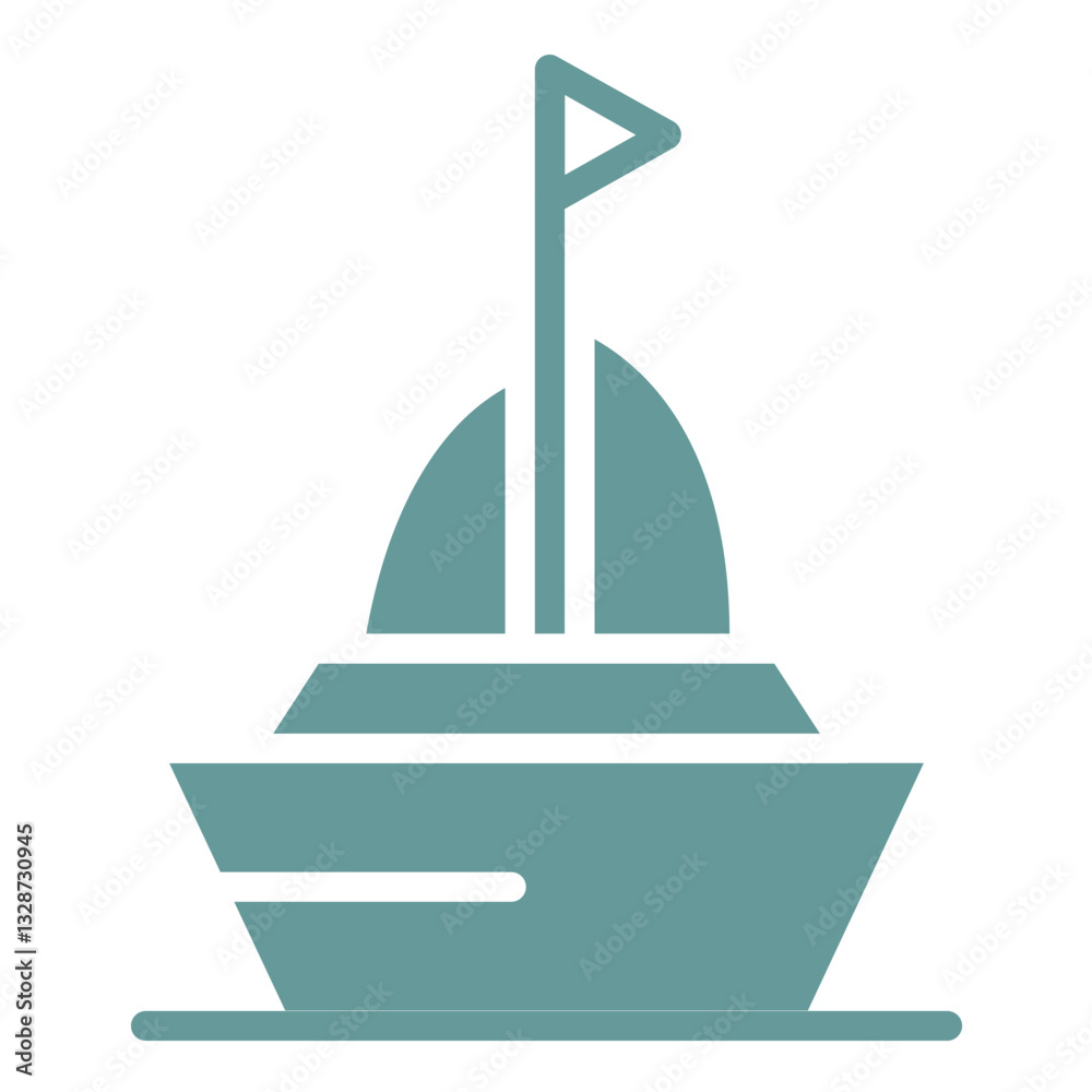 Fototapeta premium Vector Design Sailboat Icon Style