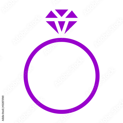 Vector Design Diamond Ring Icon Style