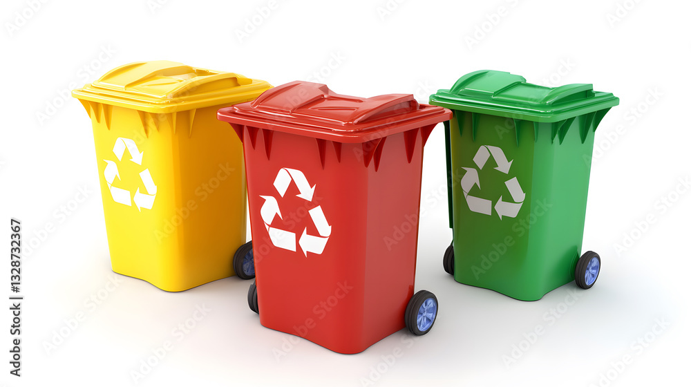 Ecosystem Restoration, environment day concept 3d tree background. Recycle icon banner with green forest. Eco-friendly recycling symbol, Ecology project concept.