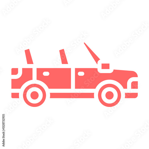 Vector Design Convertible Car Icon Style