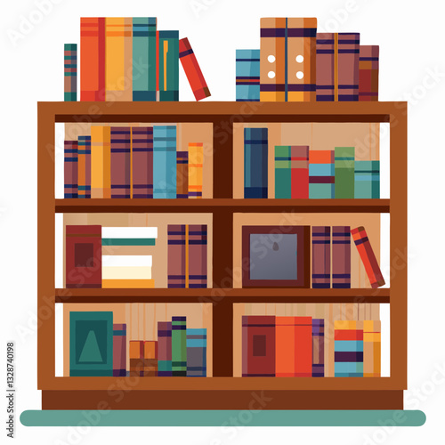 home library with towering wooden bookshelves 