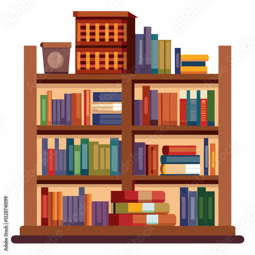 home library with towering wooden bookshelves 