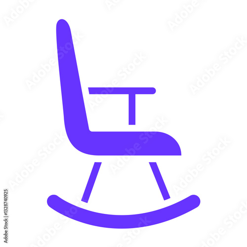 Vector Design Rocking Chair Icon Style