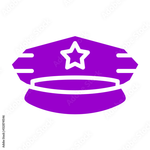 Vector Design Police Hat Icon Style