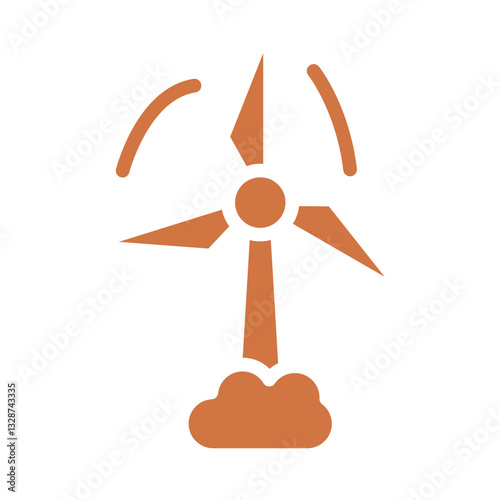 Vector Design Wind Turbine Icon Style