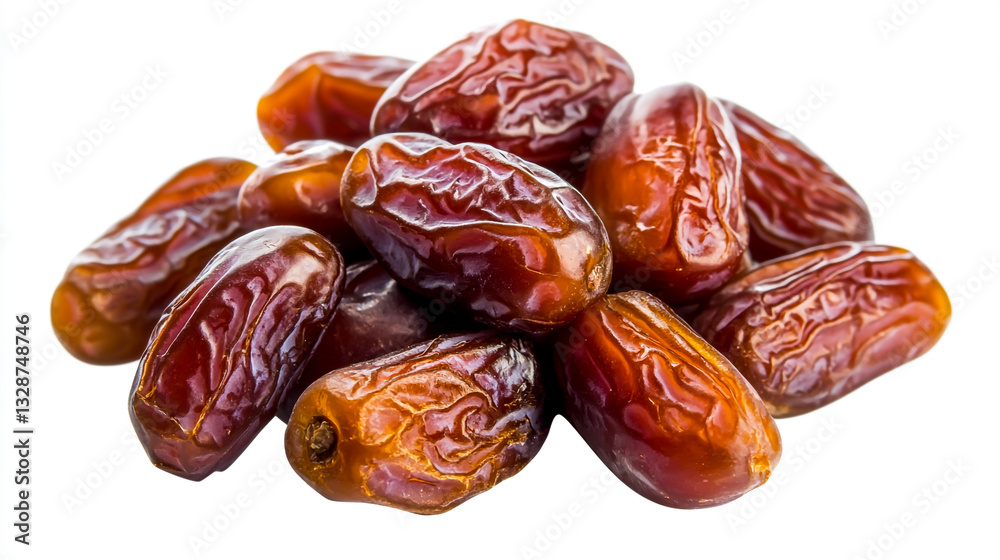 A picture of dates isolated on a white background. A picture of dates isolated on a white background.