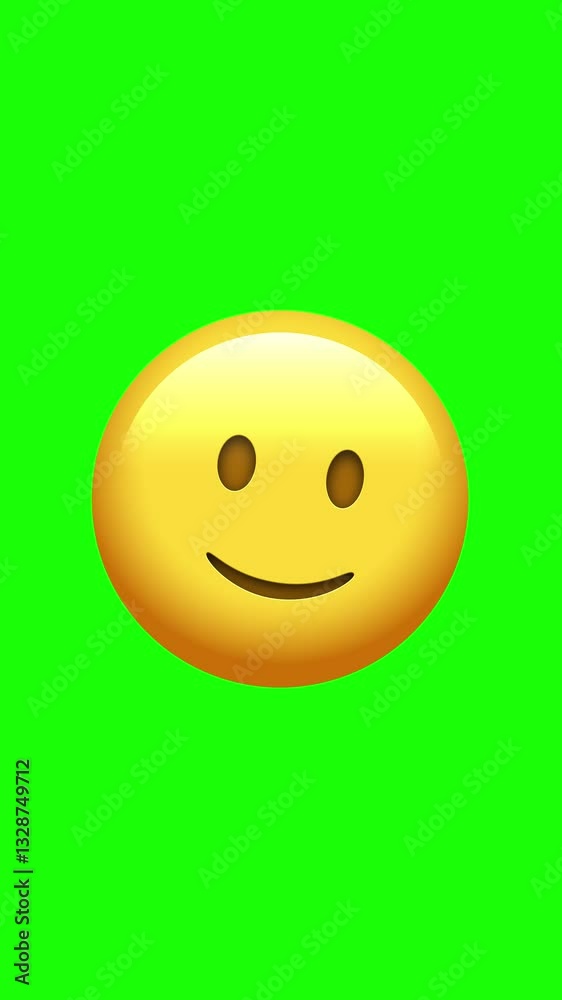 Upside-Down Face Emoji with Green Screen Upside-Down Face Emoji with Green Screen