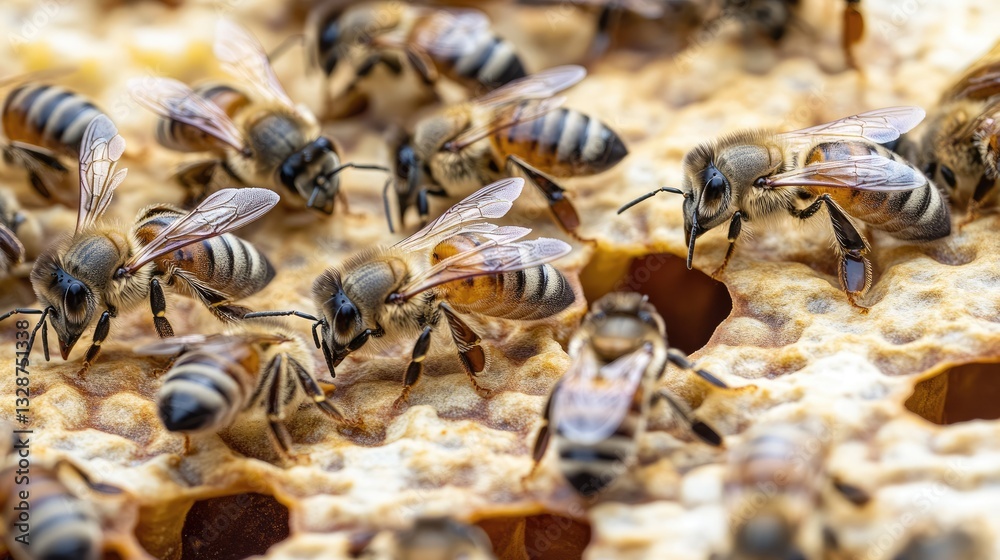Modern beekeeping farm with AI-powered hive monitoring and sustainable honey production Modern beekeeping farm with AI-powered hive monitoring and sustainable honey production