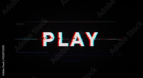 Retro Glitch PLAY button.