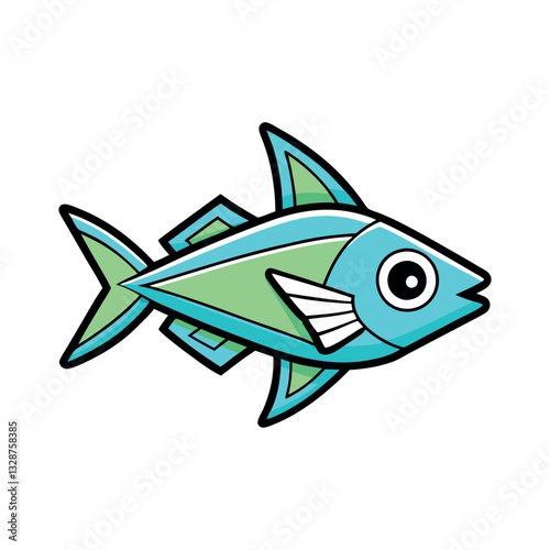 Neon tetra creative simple design vector style.