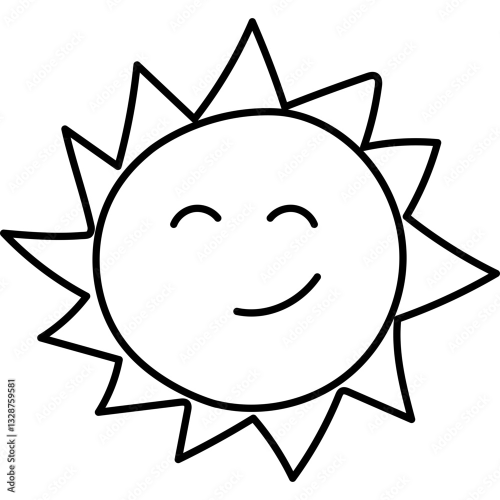 Obraz premium Hand Drawn Happy Sun