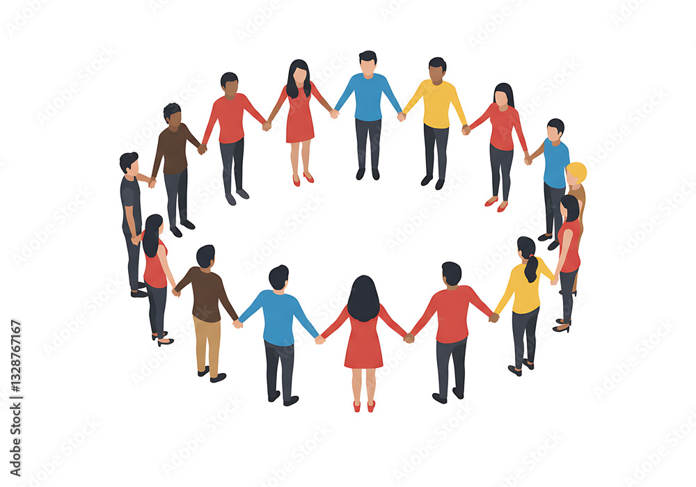 Diverse Group of People Holding Hands in a Circle: Unity, Teamwork, and Collaboration Diverse Group of People Holding Hands in a Circle: Unity, Teamwork, and Collaboration