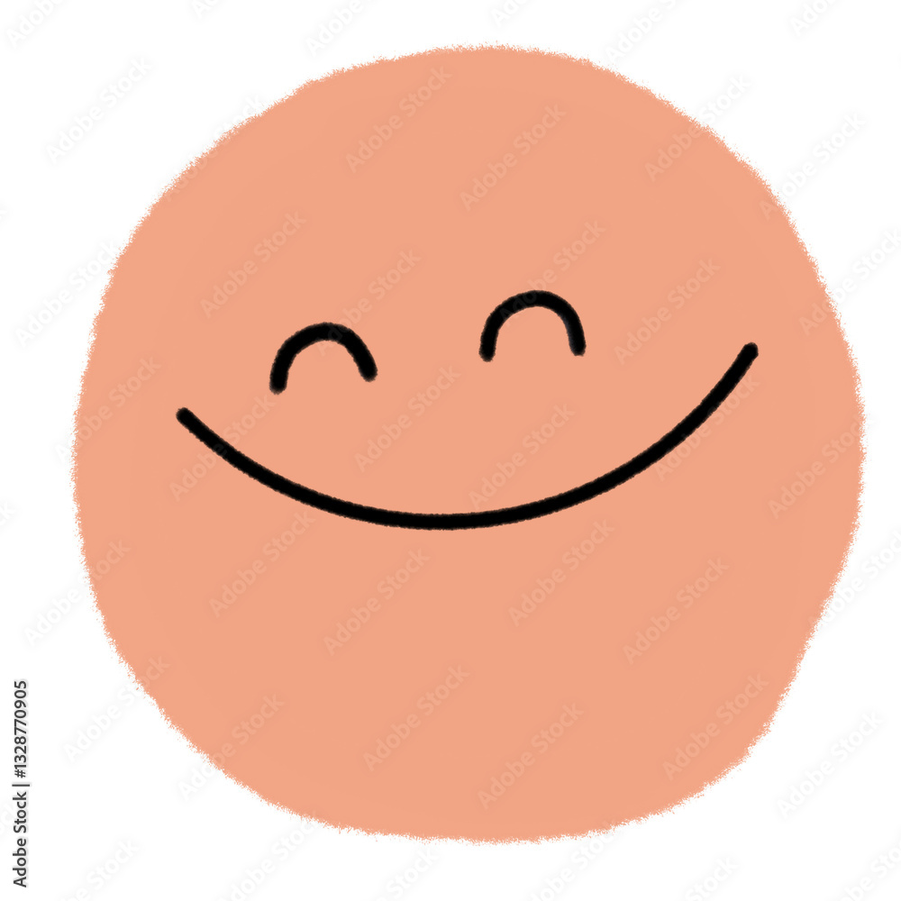 smiling happy face in simple doodle emoticon orange emoji illustration for children sticker in daily use bullet journal. smiling happy face in simple doodle emoticon orange emoji illustration for children sticker in daily use bullet journal.