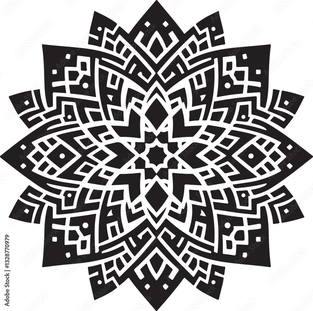 Fototapeta premium Intricate Geometric Mandala Art Design