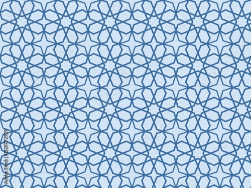 Islamic border, pattern design element vector illustration. Set of Kazakh ornamental elements, national ornament, isolated background, decorative frames, seamless borders. Islamic oriental style