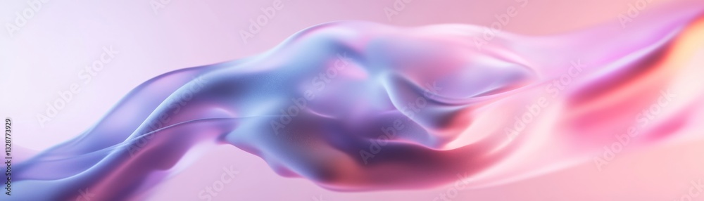 Obraz premium Soft Abstract Waves in Pastel Colors on a Gentle Gradient Background