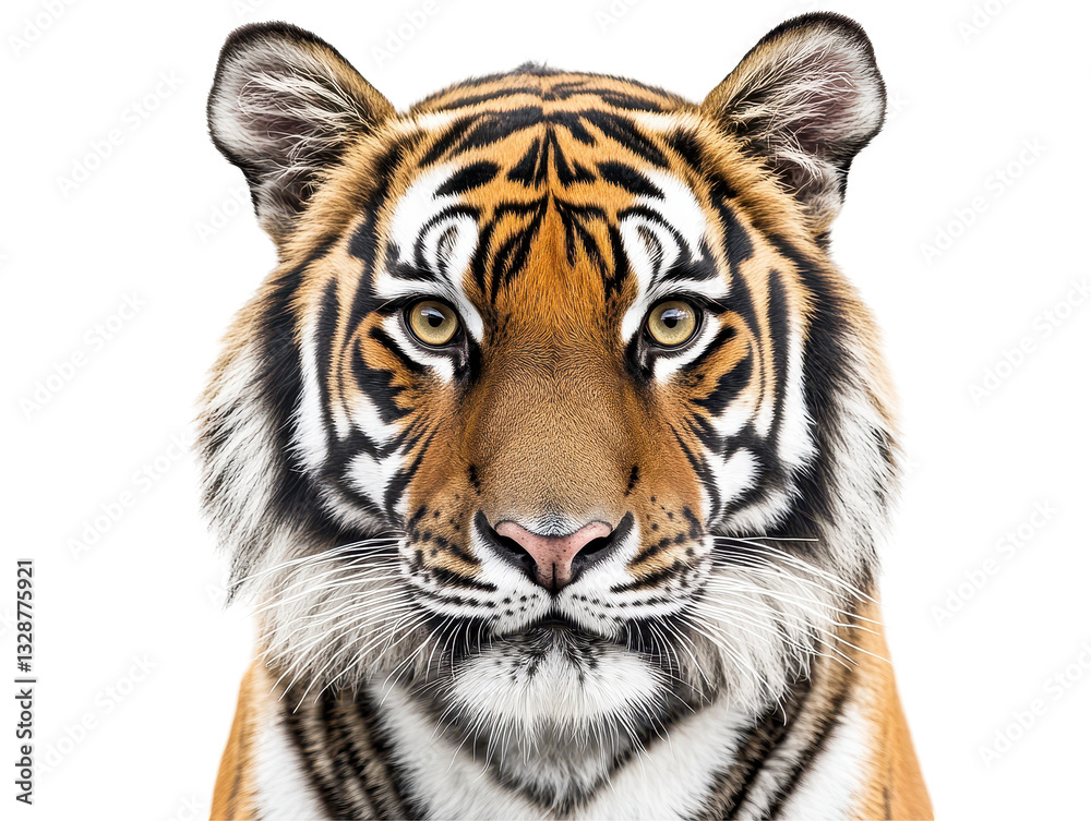 Isolated Tiger Face Portrait Isolated Tiger Face Portrait
