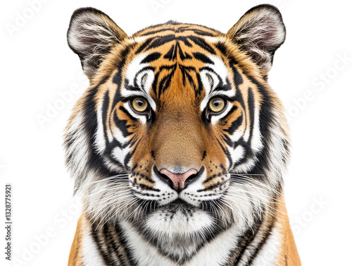 Isolated Tiger Face Portrait
